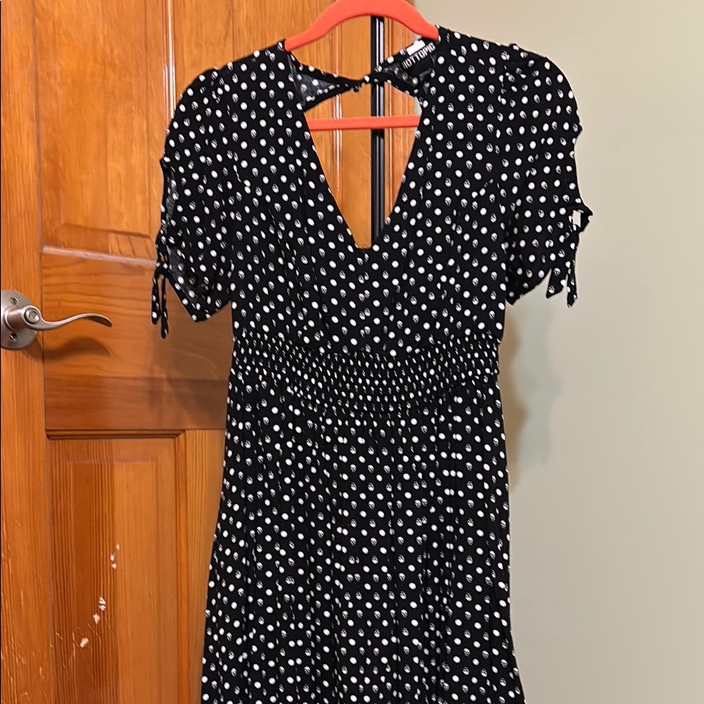 SOLD Skull Black Polka Dot Dress